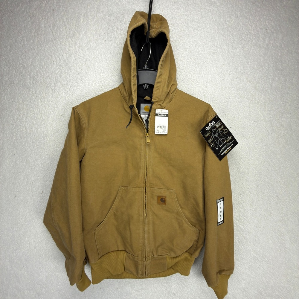Carhartt‎ Sandstone Active Jacket Thermal Lined Mens Small J25 CML Brown NWT NOS